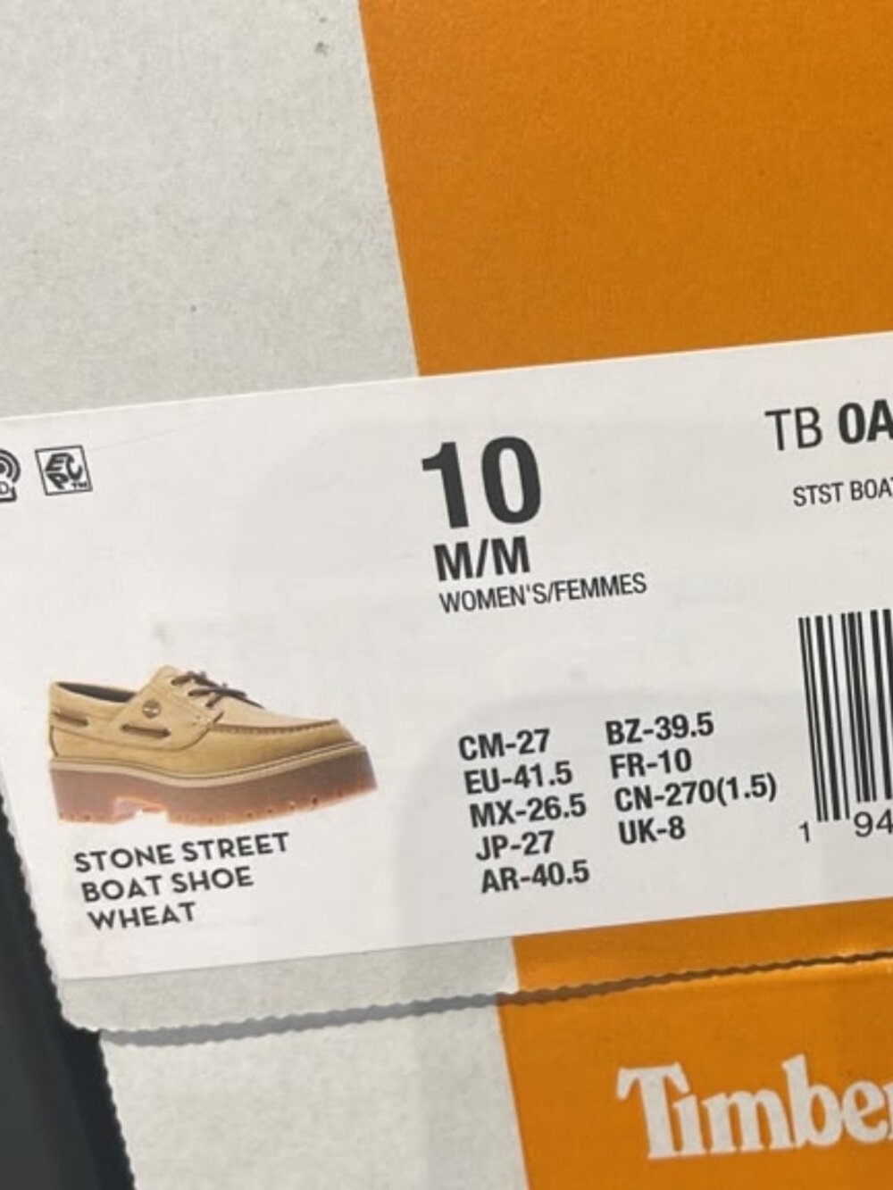 TIMBERLAND WOMEN'S STONE STREET BOAT SHOE WHEAT A6AUS-231 ALL SIZES - Picture 12 of 13